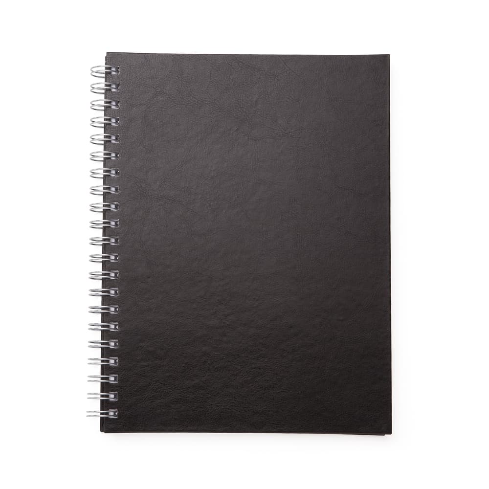 CADERNO C/ CAPA DE COURO SINTÉTICO 21 X 28 CM