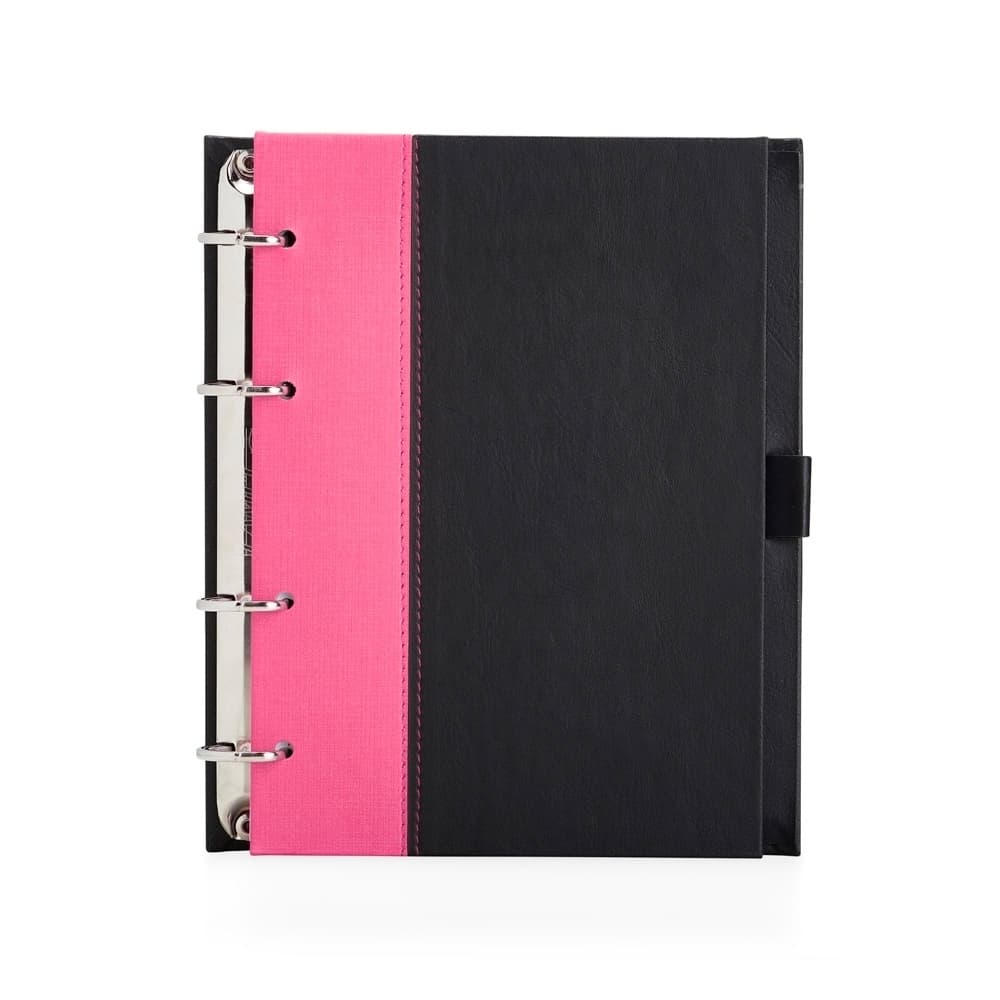 CADERNO FICHÁRIO DE COURO SINTÉTICO