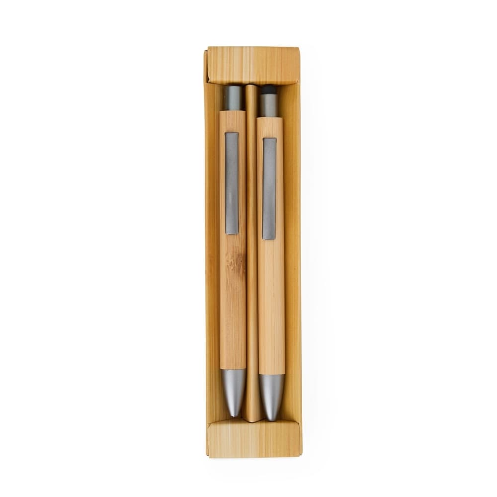KIT ECOLÓGICO CANETA E LAPISEIRA BAMBU